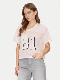 Guess Jeans T-Shirt W5GI59 KCTE2 Beżowy Regular Fit - Koszulki i topy damskie - miniaturka - grafika 1