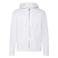 Bluzy męskie - Bluza męska z kapturem Zip Through Hooded Sweat Fruit of the Loom - Biały XL - miniaturka - grafika 1