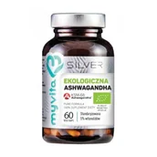 Suplementy naturalne - MyVita Silver Pure Ekologiczna Ashwagandha 60vege kaps - miniaturka - grafika 1
