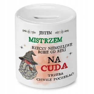 Skarbonka Dla Mistrza na Urodziny na Prezent z Nadrukiem ze Zdjęciem + Opakowanie na prezent (wzór 01) - Skarbonki - miniaturka - grafika 1