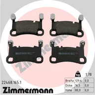 Klocki hamulcowe - Klocki hamulcowe ZIMMERMANN 22468.165.1 9Y0698451P PORSCHE CAYENNE 17- tył - miniaturka - grafika 1