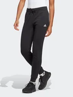 Spodnie sportowe damskie - adidas Spodnie dresowe Essentials Linear French Terry Cuffed Joggers IC6868 Czarny Slim Fit - miniaturka - grafika 1