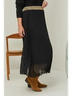 Spódnice - Curvy Lady Spódnica w kolorze czarnym - miniaturka - grafika 1