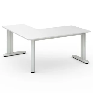 B2B Partner Biurko Flexible L 1600 x 1600 mm, biały 468267 - Stoły i stoliki do biura - miniaturka - grafika 1