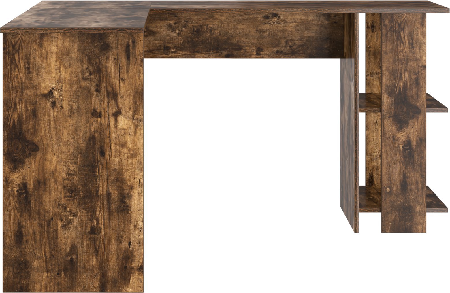 vidaXL Brązowe biurko narożne Wędzony dąb Materiał drewnopochodny