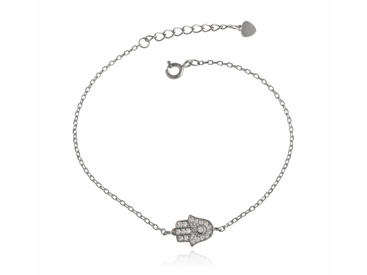 Bransoleta srebrna Ręka Fatimy dłoń Hamsa b1178