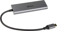Huby USB - AKASA Hub USB-C 4x port USB 3.0, Aluminium - miniaturka - grafika 1
