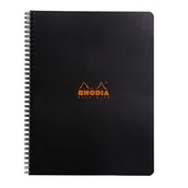 Notesy i bloczki - Notatnik Rhodia A4+, kratka, czarny - miniaturka - grafika 1