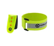 Akcesoria rowerowe - Kellys Opaska odblaskowa + klip odblaskowy z LED TWINKLE SET, 3M, żółte - miniaturka - grafika 1