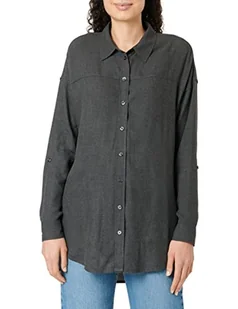 TOM TAILOR Denim Damski Bluzka z rękawami typu turn-up 1032805, 10522 - Shale Grey Melange, M - Bluzki damskie - miniaturka - grafika 1