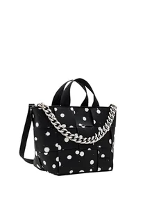 Desigual Women's New Splatter Valdivia Accessories PU torba na zakupy, czarna, czarny - Torebki damskie - miniaturka - grafika 1