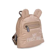 Plecaki szkolne i tornistry - CHILDHOME, My First Bag, plecak dziecięcy, szkoła, żłobek, dwie kieszenie, nadaje się do torby na lunch/butelki, zdejmowana klamra bezpieczeństwa, wodoodporny, beżowy - miniaturka - grafika 1