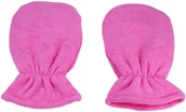 Pozostałe akcesoria do kąpieli i SPA - Rękawice kosmetyczne frotte do zabiegów parafinowych i SPA różowe 1 para - miniaturka - grafika 1