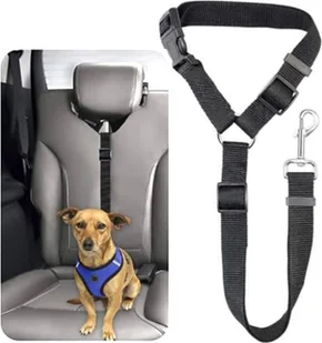 Wobell 2W1 Smycz Samochodowa Krótka Smycz Ręczna 46-73Cm pas bezpieczeństwa - Sprzęt podróżny i transportery dla psów - miniaturka - grafika 1
