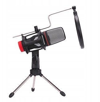 Mikrofon Marvo Marvo, mikrofon do streamowania MIC-02 bez regulacji głośności ze statywem