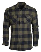 Koszule męskie - Mil-Tec Koszula "Drwala" Flanelowa Czarna/Oliwkowa - 4XL - miniaturka - grafika 1