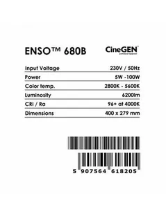 Lampa panelowa ENSO  680B - Lampy studyjne - miniaturka - grafika 1