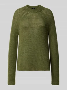 Sweter z dzianiny z okrągłym dekoltem model ‘KARA’ - Swetry damskie - miniaturka - grafika 1