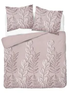 Pościel - Pościel satynowa 200x220 5477a różowa liście - miniaturka - grafika 1