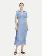 Sukienki - Tommy Hilfiger Sukienka koszulowa WW0WW45941 Niebieski Regular Fit - miniaturka - grafika 1