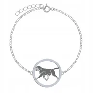 Bransoletki - Bransoletka Srebro 925 z psem Duży Szwajcarski Pies Pasterski GRAWER GRATIS - miniaturka - grafika 1