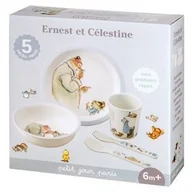 Zestawy naczyń dla dzieci - Zestaw Naczyń I Sztućców Dla Dziecka, 5 El., Ernest I Celestyna Petit Jour Paris - miniaturka - grafika 1