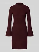 Sukienki - Sukienka mini z prążkowaną stójka - miniaturka - grafika 1