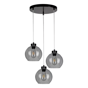 Britop Loftowa LAMPA wisząca LAGUNA 18610304R szklana OPRAWA skandynawski ZWIS kaskada przydymiona czarna - Lampy sufitowe - miniaturka - grafika 1