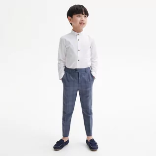 Spodnie i spodenki dla chłopców - Reserved - Eleganckie spodnie slim w kratę - Niebieski - grafika 1