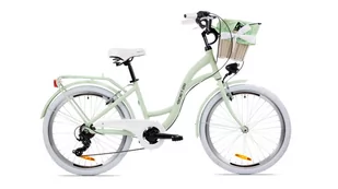 Goetze, Rower Miejski Mood 24" Alu 6 Biegów Pistacjowo Biały, Kosz - Rowery - miniaturka - grafika 1