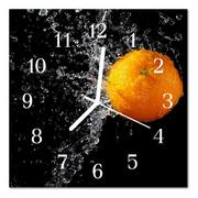 Zegary - Zegar szklany ścienny Cichy Pomarańczowy Orange - miniaturka - grafika 1