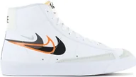 Sneakersy męskie - Nike Blazer Mid 77 - Multi Swoosh - Buty sneakersy męskie biały FN7809-100 , Rozmiar: EU 45 US 11 - miniaturka - grafika 1