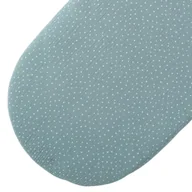 Prześcieradła dla dzieci - Prześcieradło muślinowe do kosza mojżesza / gondoli z gumką-  ZIELONE W BIAŁE KROPECZKI - miniaturka - grafika 1