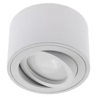 Oprawy, klosze i abażury - Oprawa Natynkowa Halogenowa Spot Tuba Ruchoma Amat-S Okrągła Biała 50Mm Lumiled - miniaturka - grafika 1