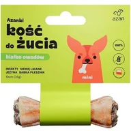 Przysmaki dla psów - AZANKI Kość z insektami i siemieniem lnianym MINI 10cm - miniaturka - grafika 1