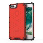 Etui i futerały do telefonów - Honeycomb etui pancerny pokrowiec z żelową ramką iPhone 8 Plus / iPhone 7 Plus czerwony - miniaturka - grafika 1