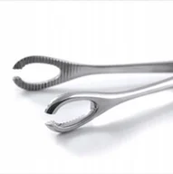 Wyposażenie studia tatuażu - Szczypce do piercingu z końcówką okrągłą otwartą małą Oval Small - miniaturka - grafika 1