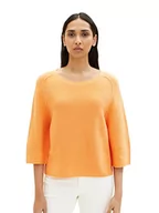 Swetry damskie - TOM TAILOR Damski sweter 1035302, 29751 - Bright Mango Orange, XXL - miniaturka - grafika 1