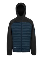 Kurtki i kamizelki sportowe męskie - Regatta Kurtka hybrydowa "Newhill" w kolorze granatowym - miniaturka - grafika 1