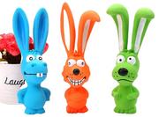Zabawki dla psów - Zabawka dla psa gryzak gumowy królik 16,5cm - miniaturka - grafika 1