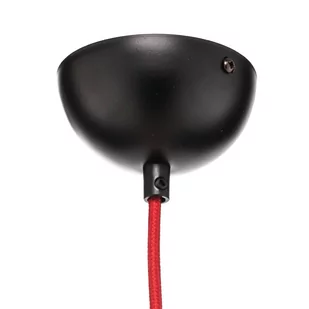 Lampa wisząca Bobi 1 czarna, kabel czerwony 1-pkt. - Lampy sufitowe - miniaturka - grafika 3