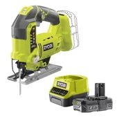 Wyrzynarki - Wyrzynarka RYOBI R18JS-0 ONE+ + Akumulator RYOBI ONE+ RC18120-120 2Ah 18V + ładowarka - miniaturka - grafika 1