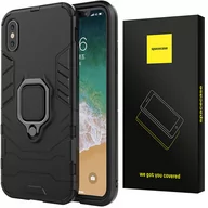 Etui i futerały do telefonów - Etui Pancerne Spacecase X-Ring Uchwyt Magnetyczny Uchwyt Ring Case Obudowa Plecki Iphone Xs Max Czarny - miniaturka - grafika 1