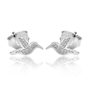 Kolczyki koliber sztyft rodowane - Kolczyki - miniaturka - grafika 1