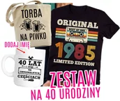 Koszulki i topy damskie - ZESTAW NA 40 URODZINY - KOSZULKA KUBEK TORBA - miniaturka - grafika 1