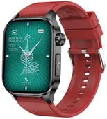 Smartwatch - Hagen HB30.14.535 Smartwatch HB30 Czarny na Czerwonym Pasku - miniaturka - grafika 1