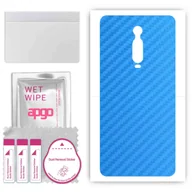 Szkła hartowane na telefon - Folia naklejka skórka strukturalna na TYŁ do Xiaomi Mi 9T Pro -  Carbon Niebieski - apgo SKINS - miniaturka - grafika 1