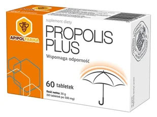 Farmina Propolis Plus 60 tabletek 3043813 - Przeziębienie i grypa - miniaturka - grafika 1