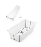 Wanienki dla dzieci - Stokke Flexi składana wanienka dzieięca Bath X-large Bungle - white - miniaturka - grafika 1