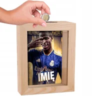 Skarbonki - SKARBONKA DREWNIANA NA PIENIĄDZE IMIĘ VINICIUS REAL MADRYT NA PREZENT Y5 - miniaturka - grafika 1